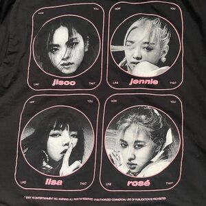 Blackpink T-Shirt Lightweight Cotton Logo Mens Unisex Fit Size Medium Kpop